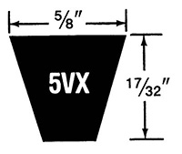 5VX Belt Dimensions